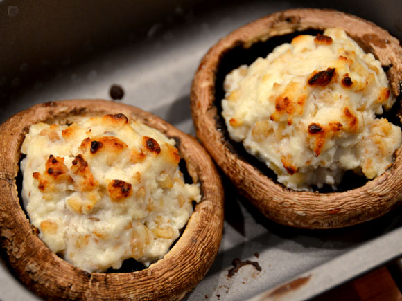 Stuffed portobello mushrooms