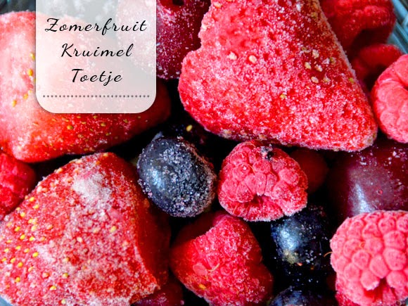 Zomerfruit kruimel toetje