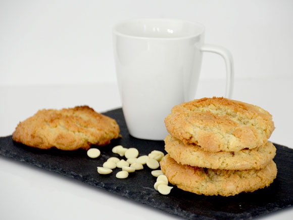 Koekjes met cocos en witte chocolade