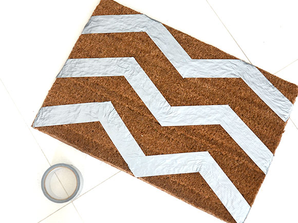 DIY: Chevron deurmat