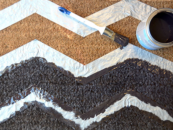 DIY: Chevron deurmat