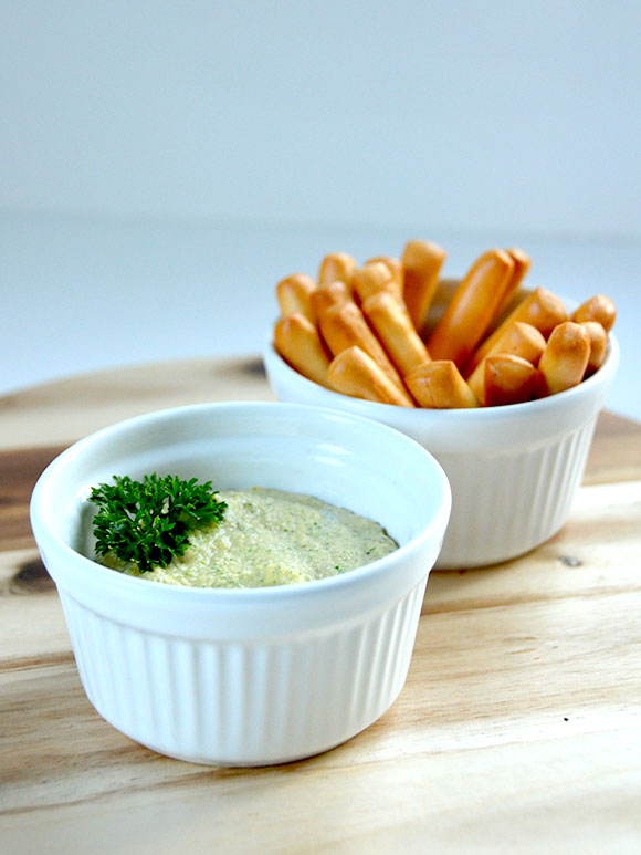 Frisse hummus variatie