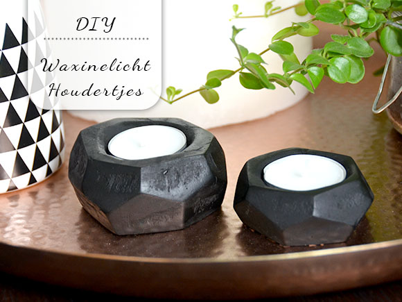 DIY: Geometrische waxinelichthoudertjes