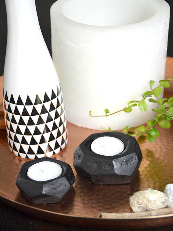 DIY: Geometrische waxinelichthoudertjes