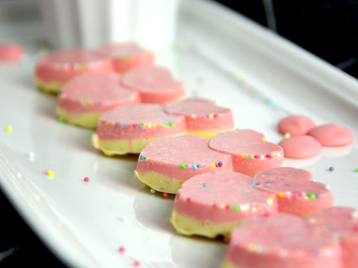 Schattige chocolaatjes voor Valentijnsdag