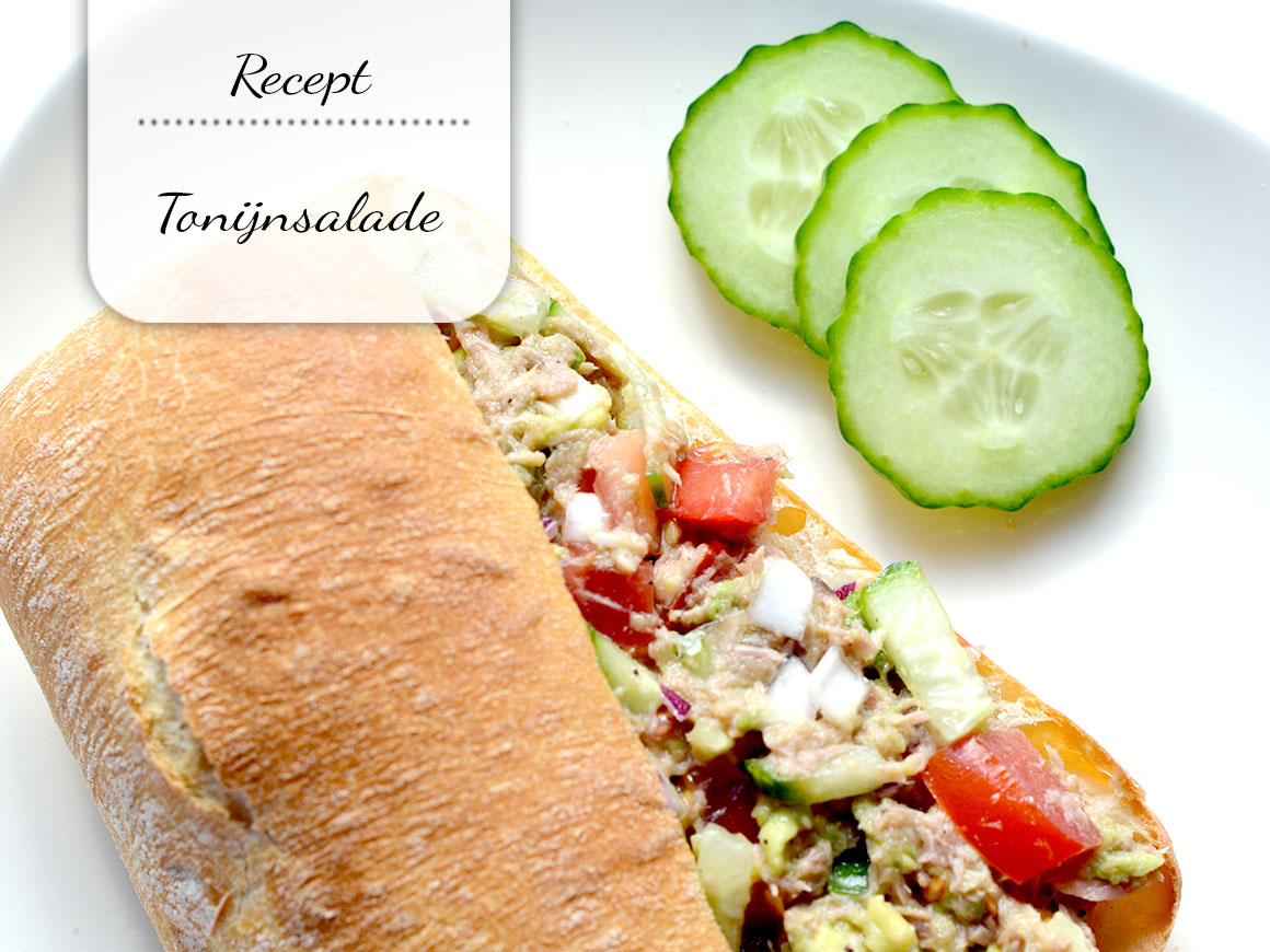 Goed gevulde tonijnsalade (zonder mayonaise)