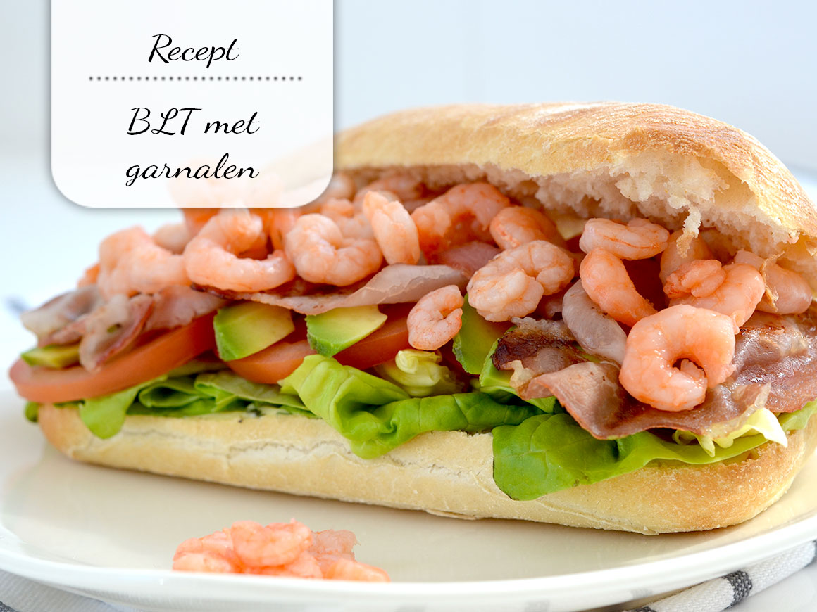 BLT broodje met garnalen