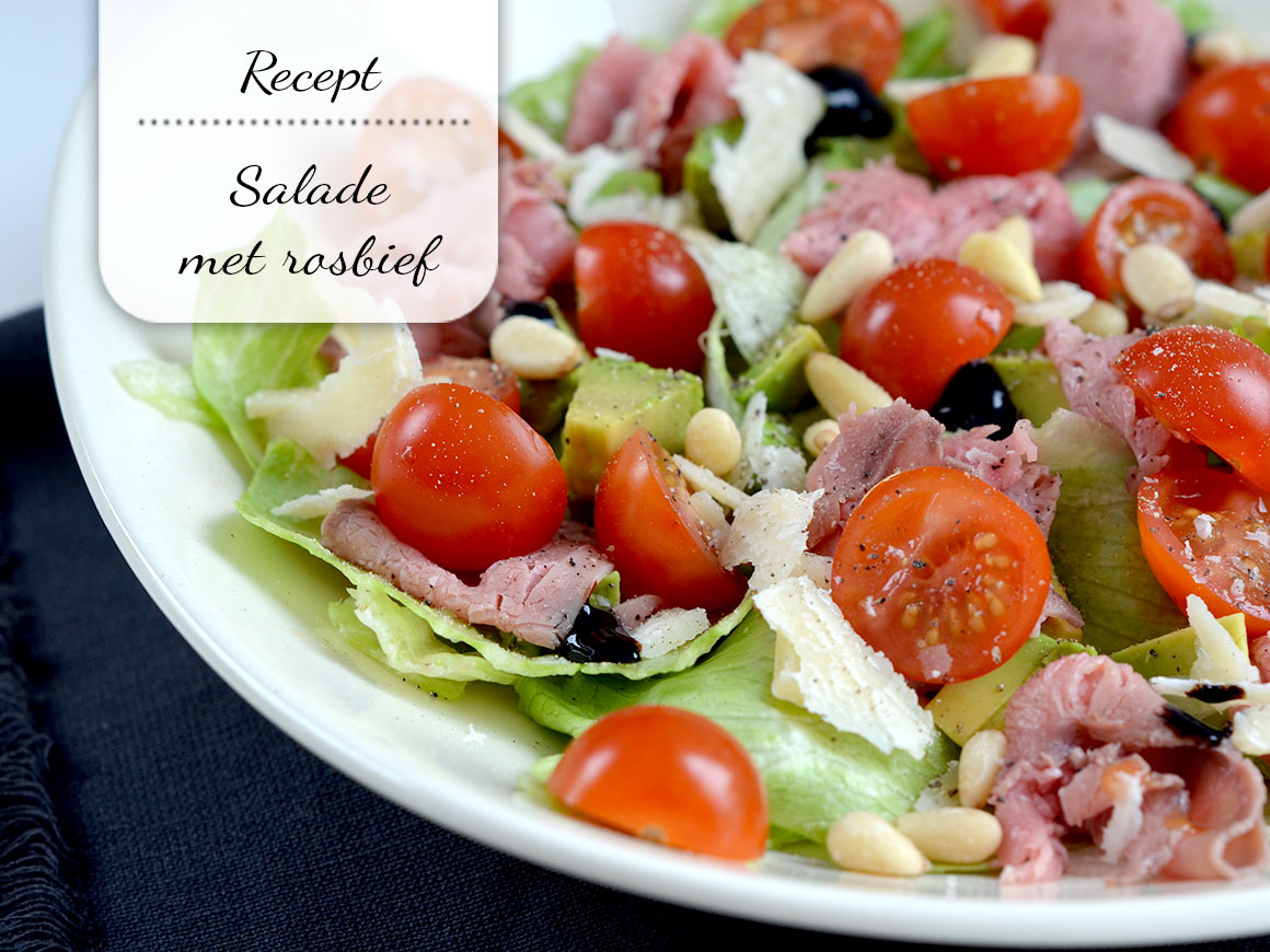 Lekkere salade met rosbief