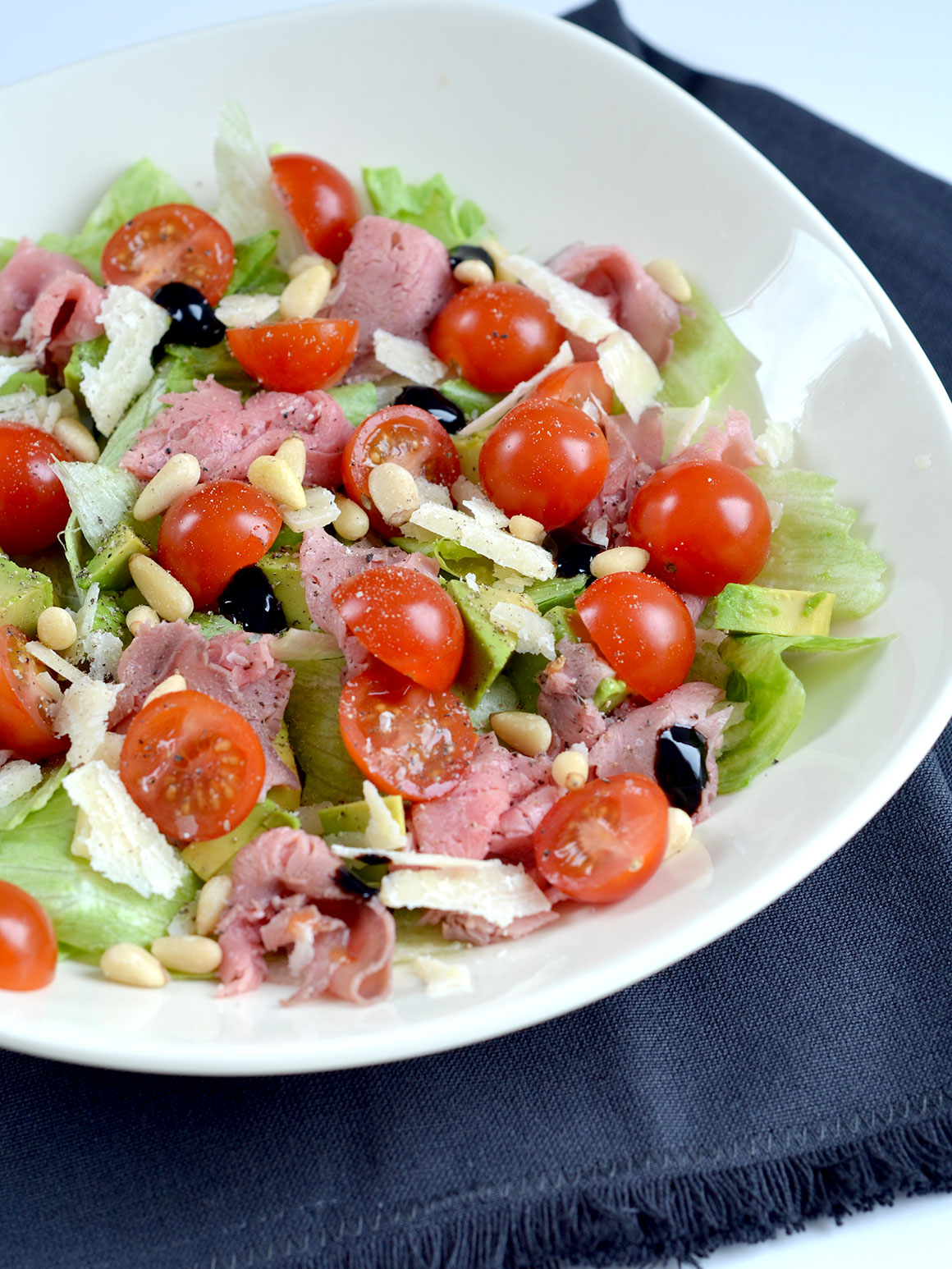 Lekkere salade met rosbief