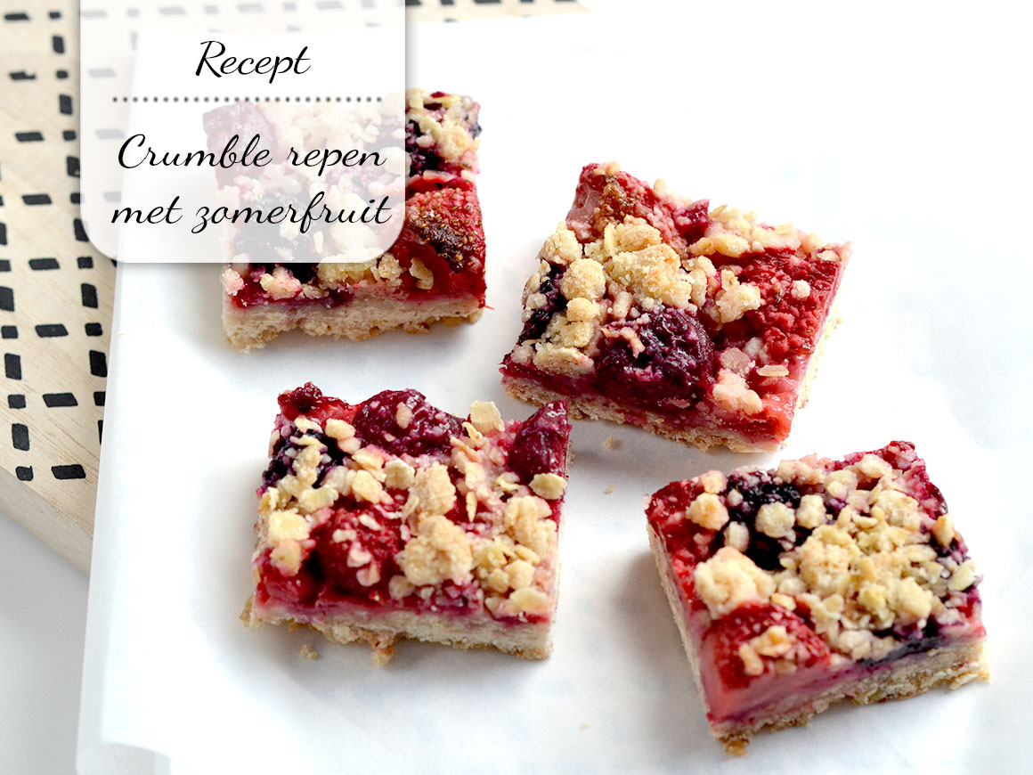 Crumble repen met zomerfruit