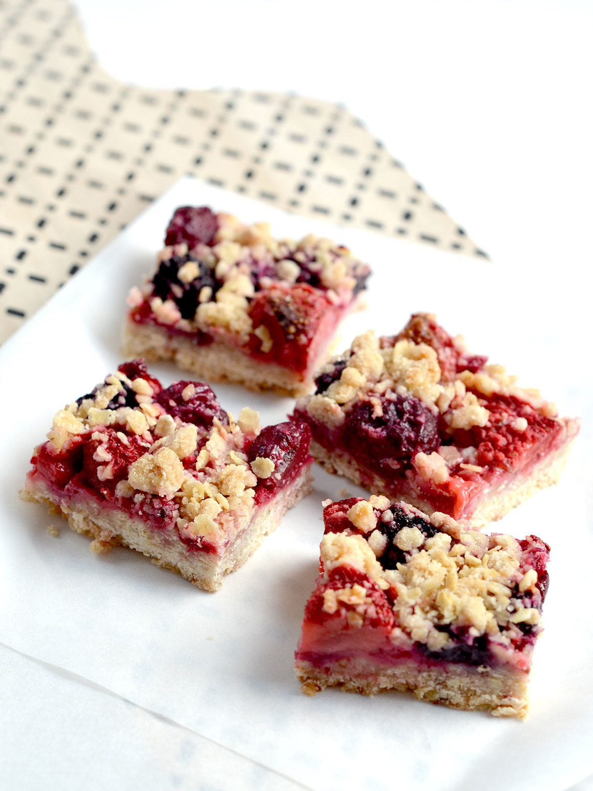 Crumble repen met zomerfruit