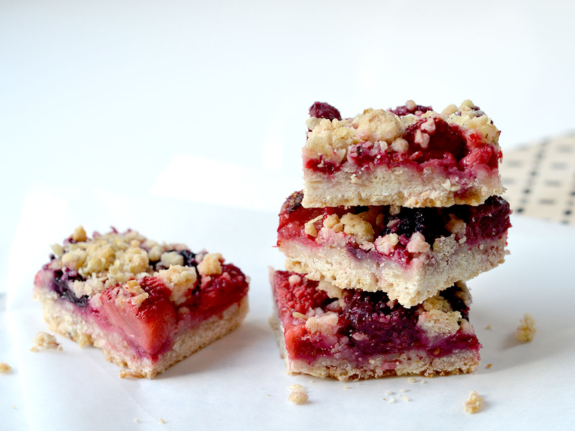 Crumble repen met zomerfruit