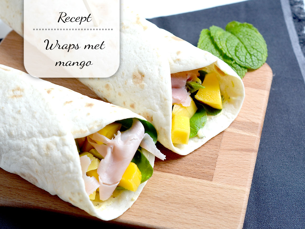 Wraps met mango, avocado en munt