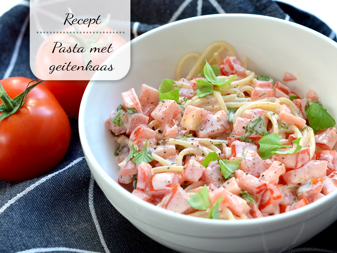 Hele simpele pasta met geitenkaas