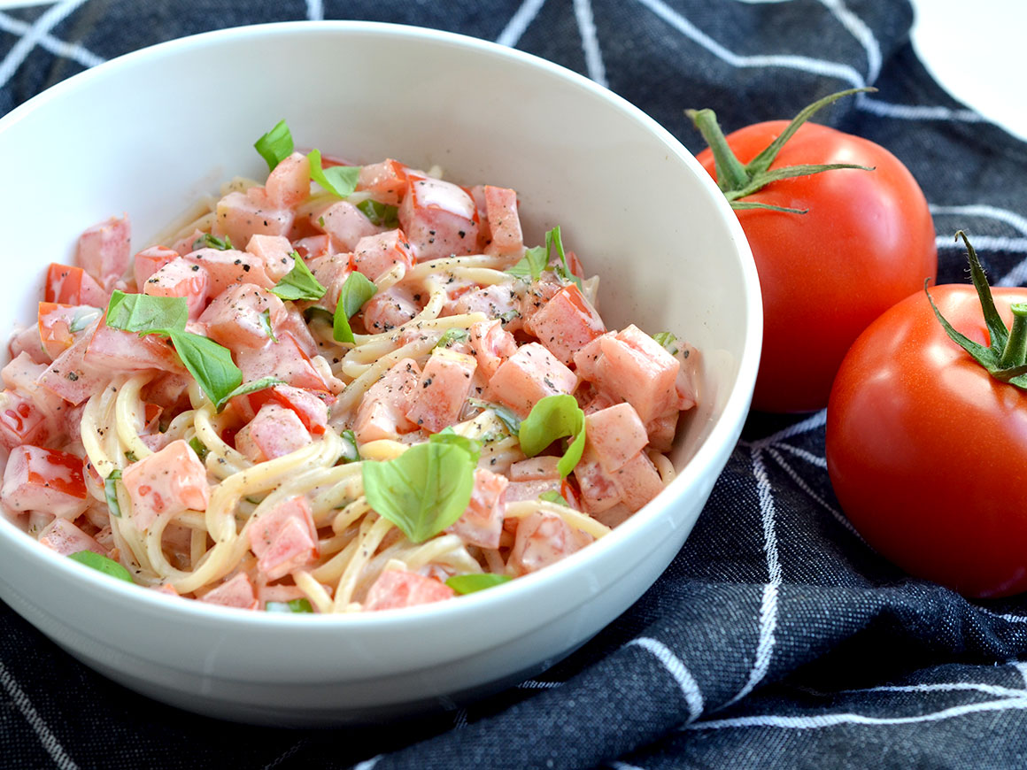 Hele simpele pasta met geitenkaas