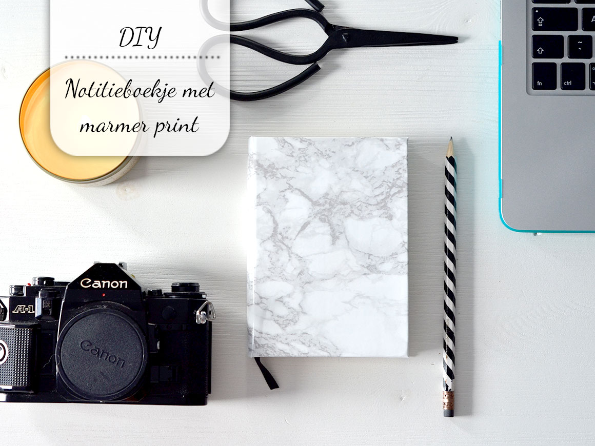 DIY: Notitieboekje met marmer print