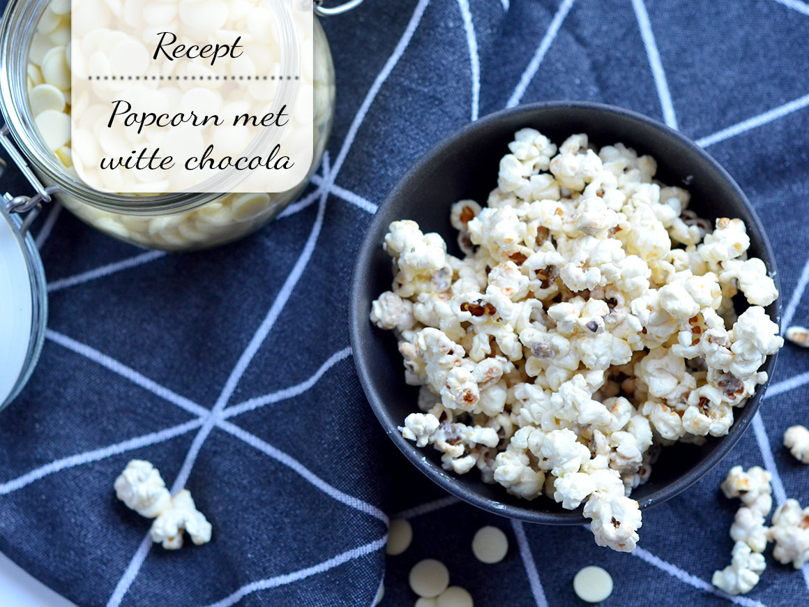 Popcorn met witte chocola