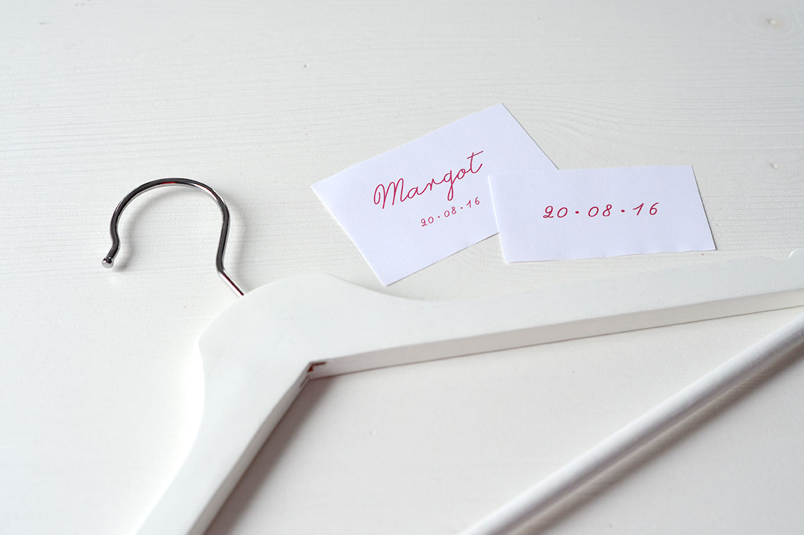 Onze bruiloft: DIY persoonlijke hangertjes