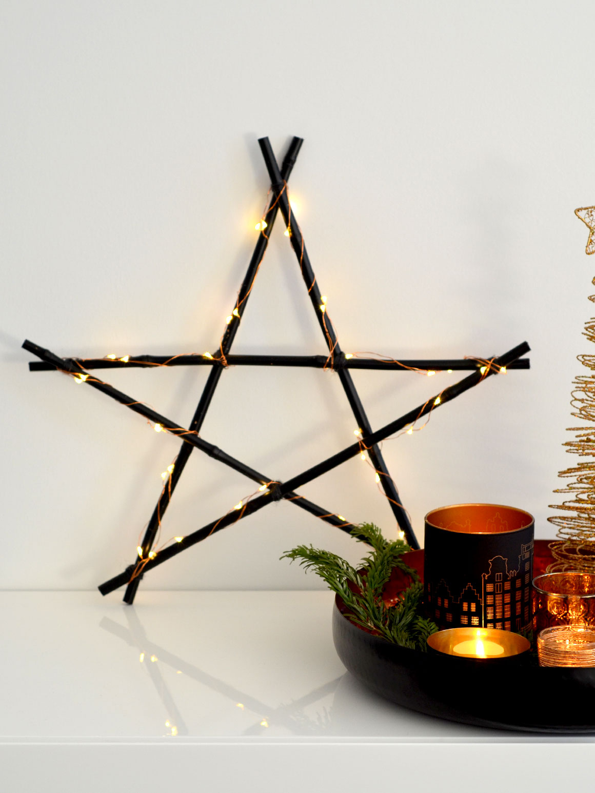 DIY: Kerstster met lampjes