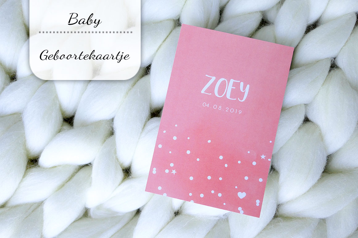 Baby update #15: Het geboortekaartje van Zoey