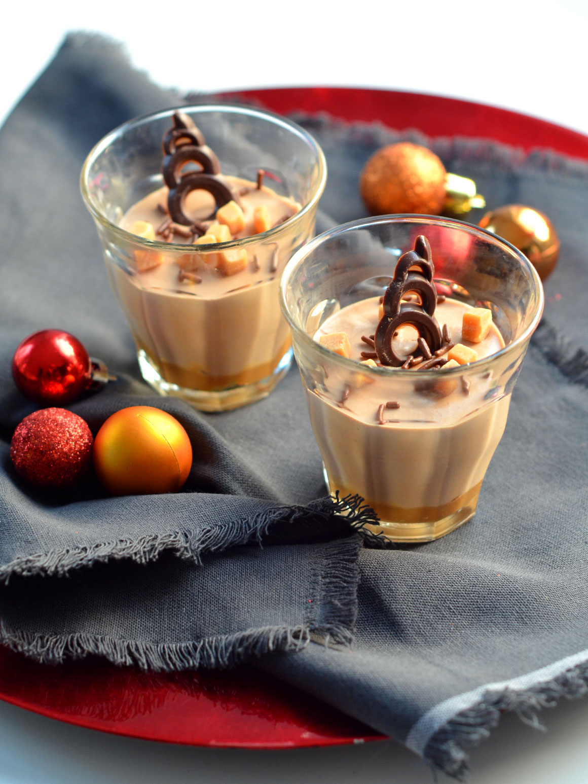 Chocolademousse met karamel