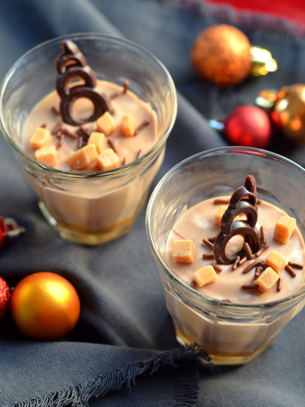 Chocolademousse met karamel