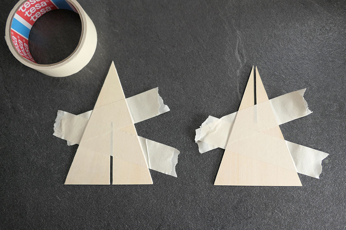 DIY: Minimalistische kerstboompjes van hout