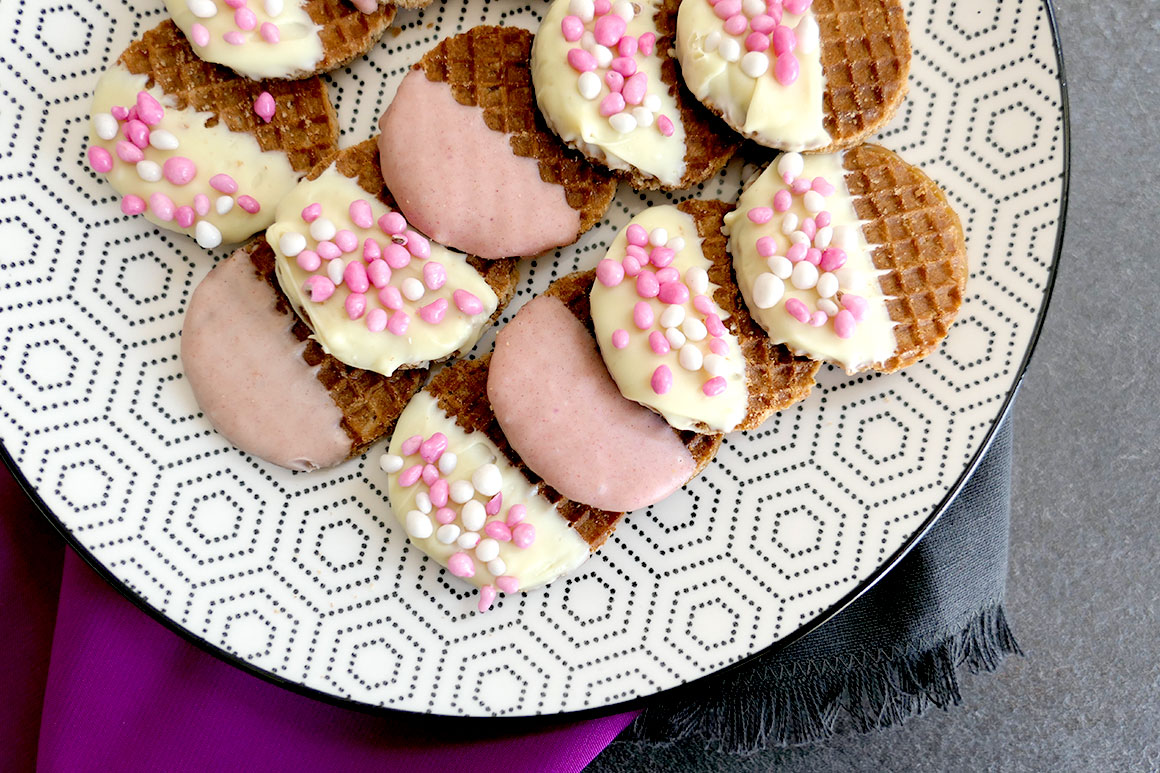 Kraamhapje: Stroopwafels met muisjes