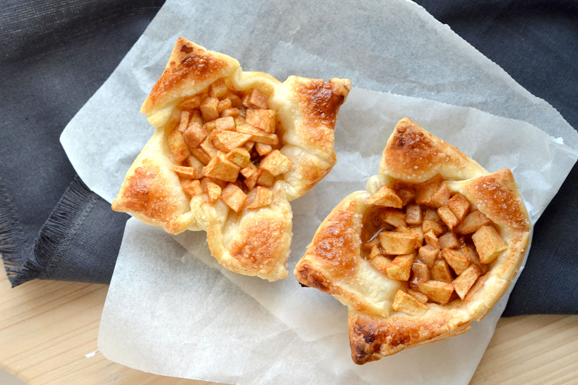 Makkelijke appeltaartjes met bladerdeeg