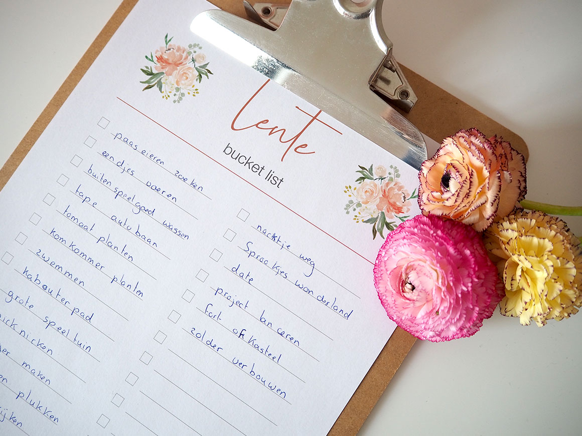 Onze lente bucket list (+ printable)