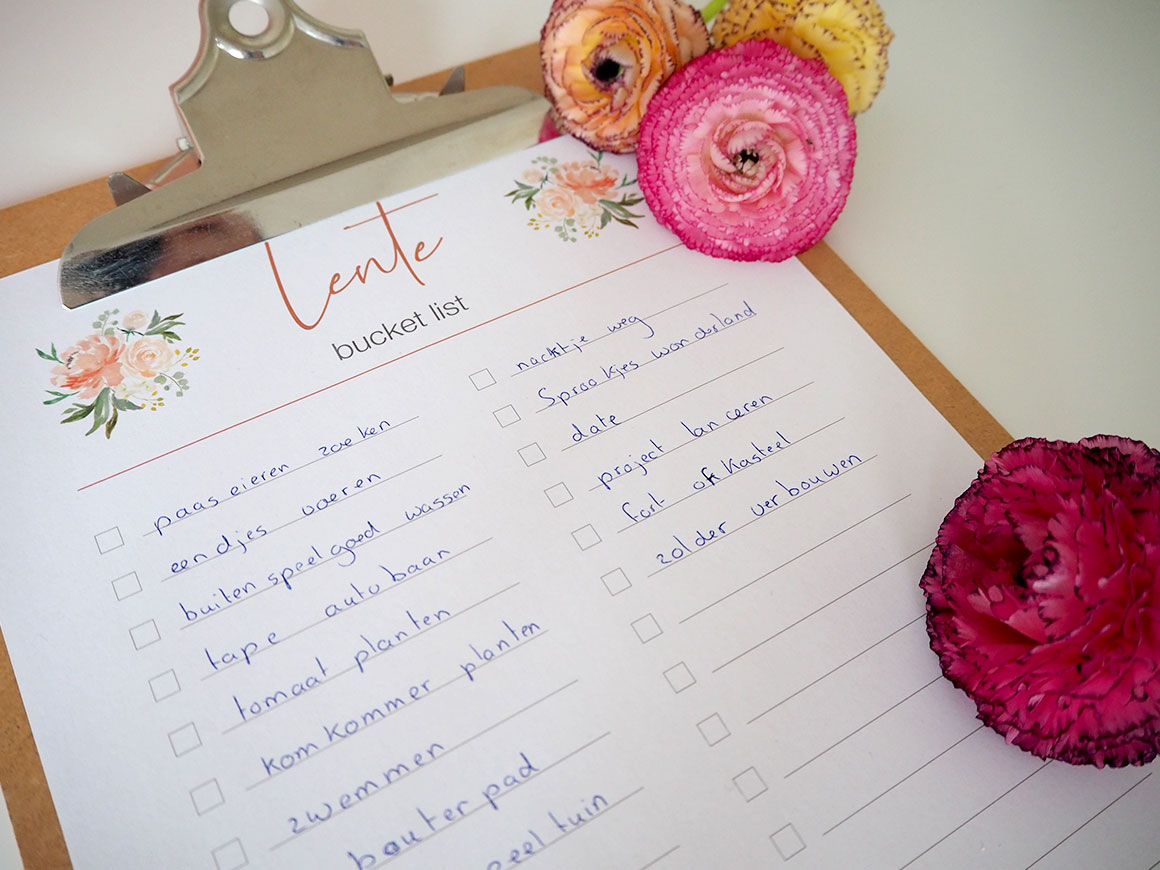 Onze lente bucket list (+ printable)