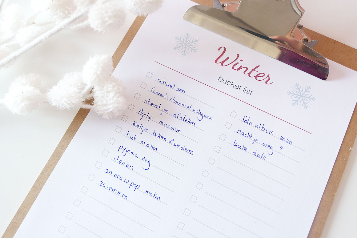 Onze winter bucket list (+ printable)