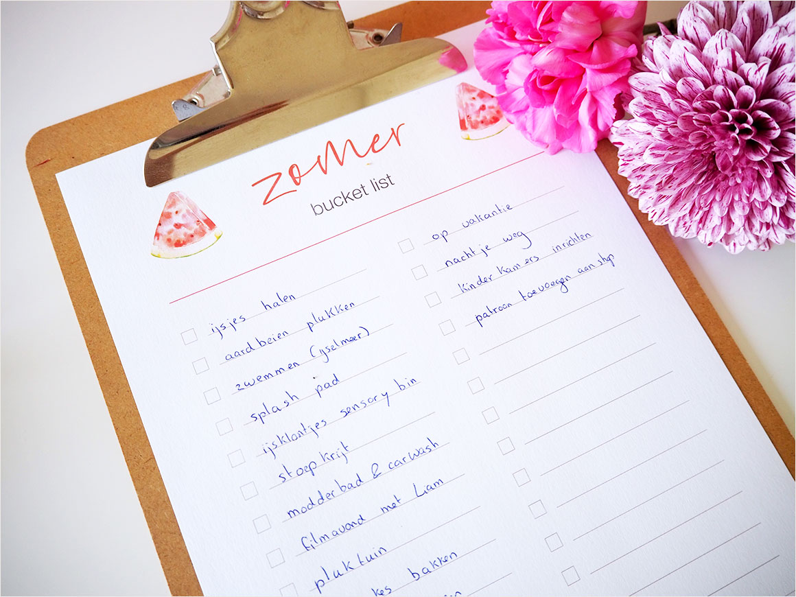 Onze zomer bucket list (+ printable)