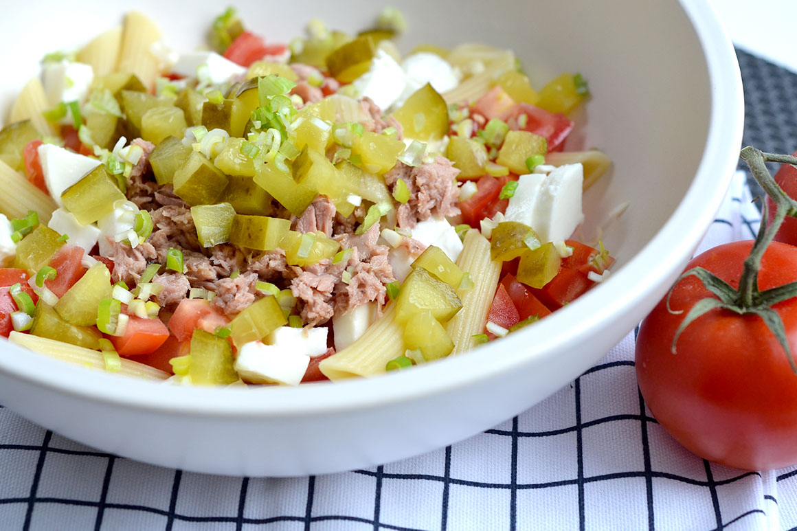 Snelle pastasalade met tonijn