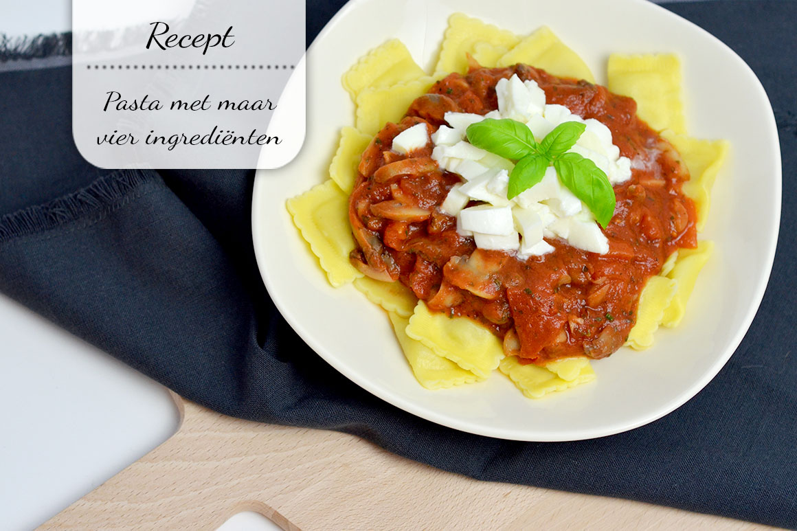 Snelle vegetarische pasta met maar vier ingrediënten