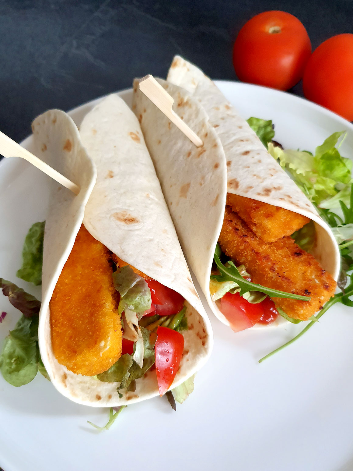 Wraps met 'vissticks'